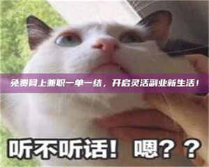 敦煌免费网上兼职一单一结，开启灵活副业新生活！ 第1张